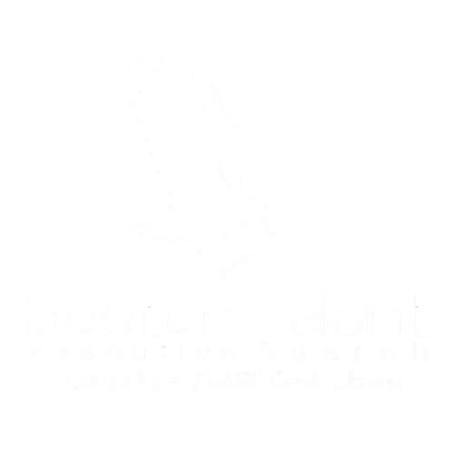 boston talent white logo png